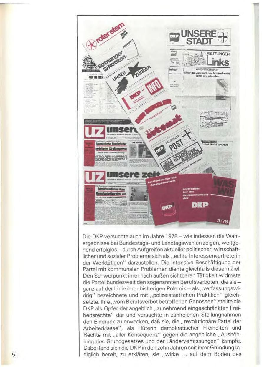 Seite 54 des Verfassungsschutzbericht 1978 Baden-Württemberg