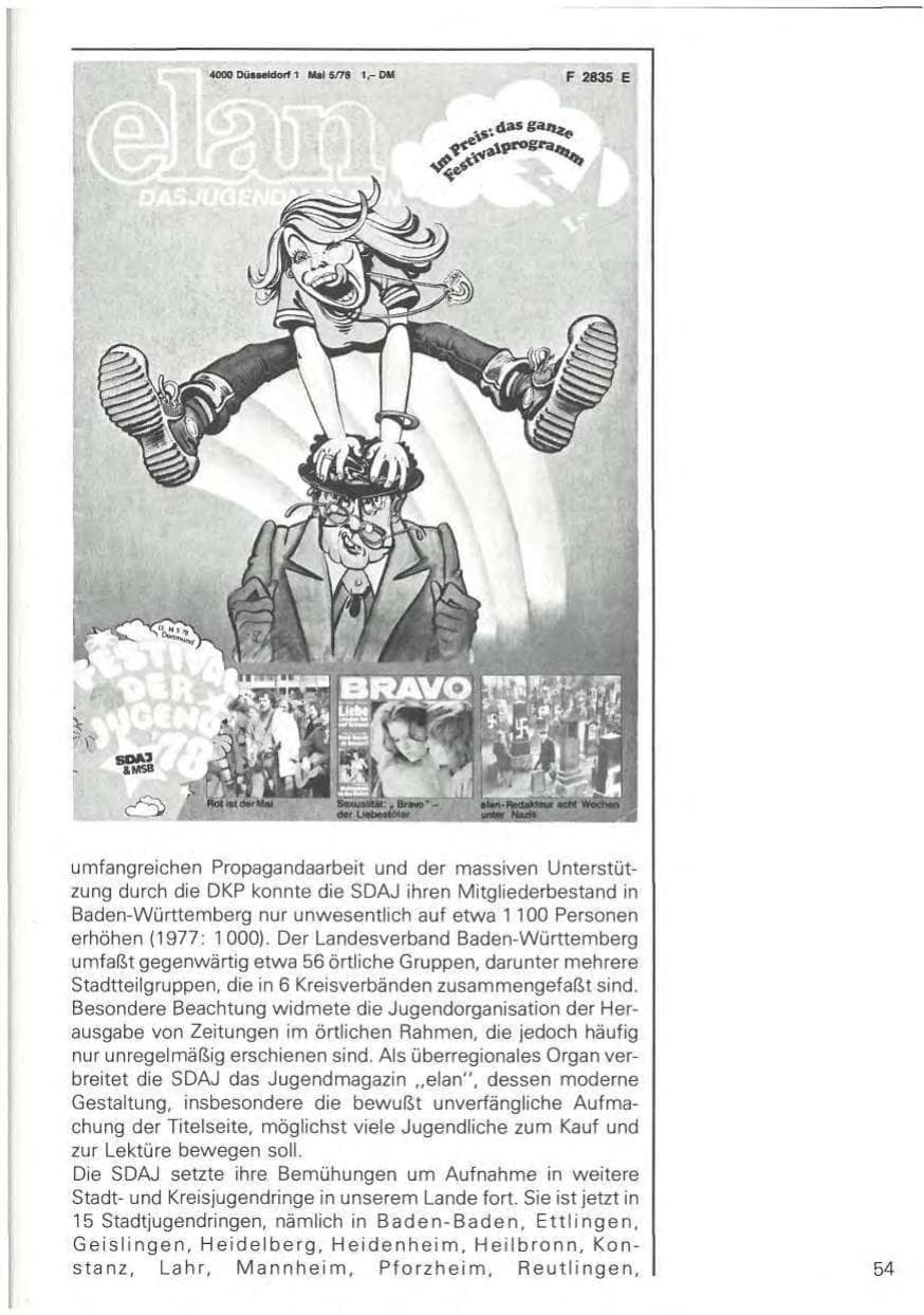 Seite 57 des Verfassungsschutzbericht 1978 Baden-Württemberg