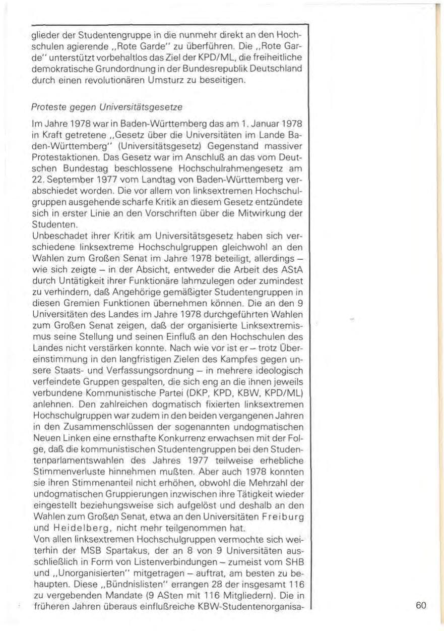 Seite 63 des Verfassungsschutzbericht 1978 Baden-Württemberg