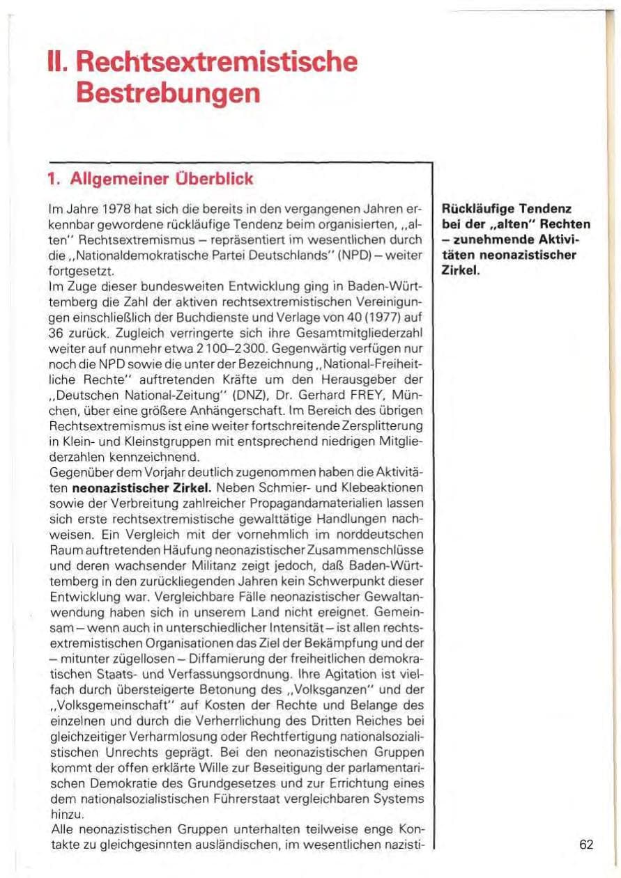 Seite 65 des Verfassungsschutzbericht 1978 Baden-Württemberg