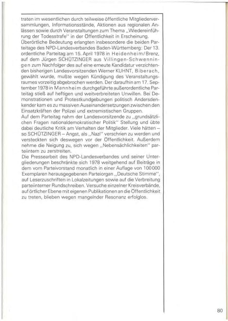 Seite 83 des Verfassungsschutzbericht 1978 Baden-Württemberg