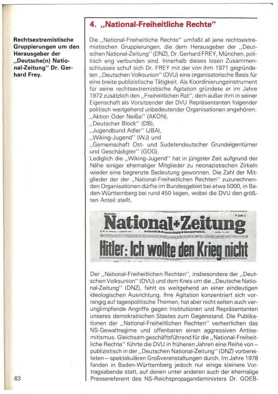Seite 86 des Verfassungsschutzbericht 1978 Baden-Württemberg