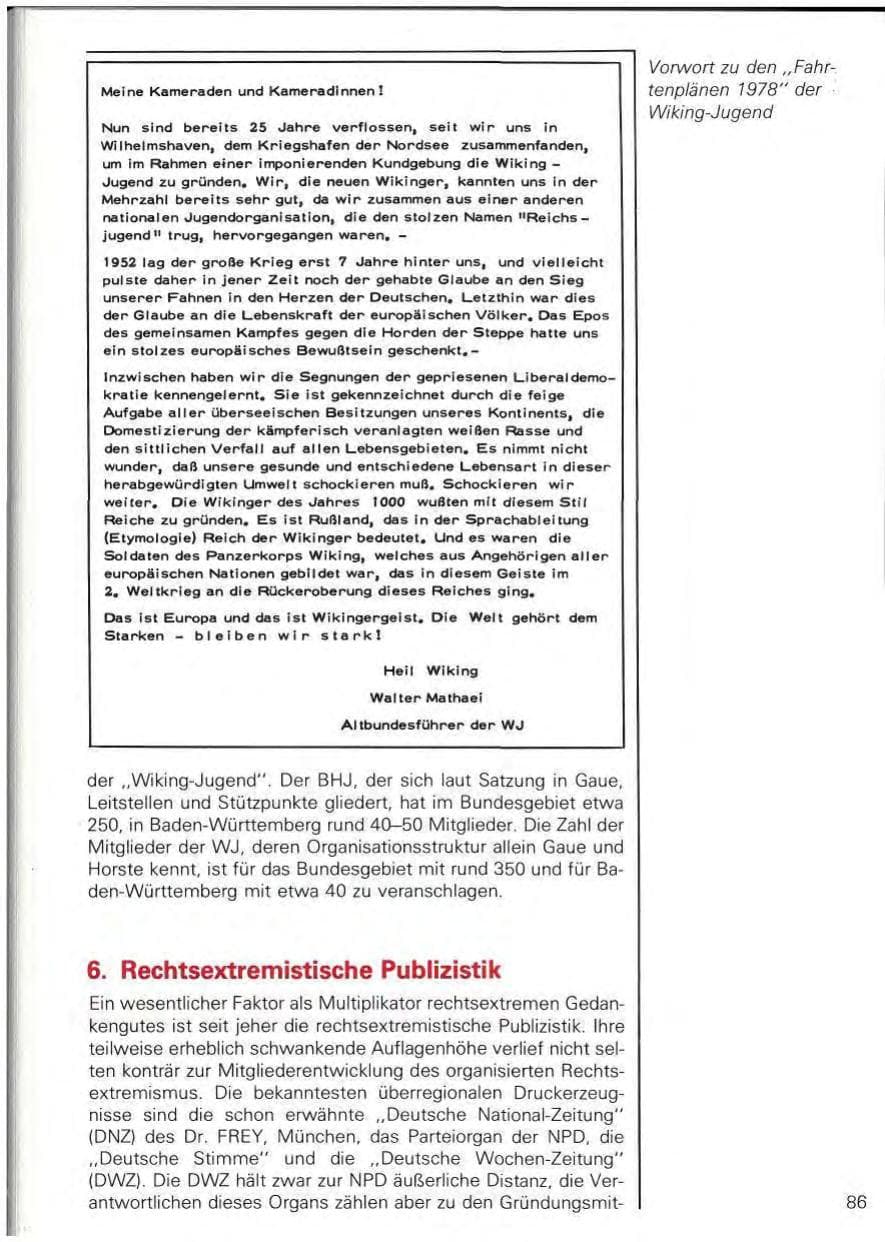 Seite 89 des Verfassungsschutzbericht 1978 Baden-Württemberg