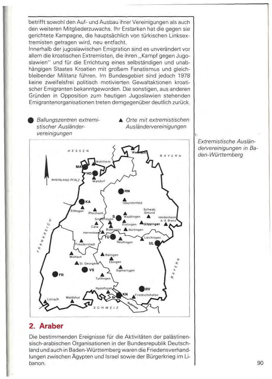 Seite 93 des Verfassungsschutzbericht 1978 Baden-Württemberg