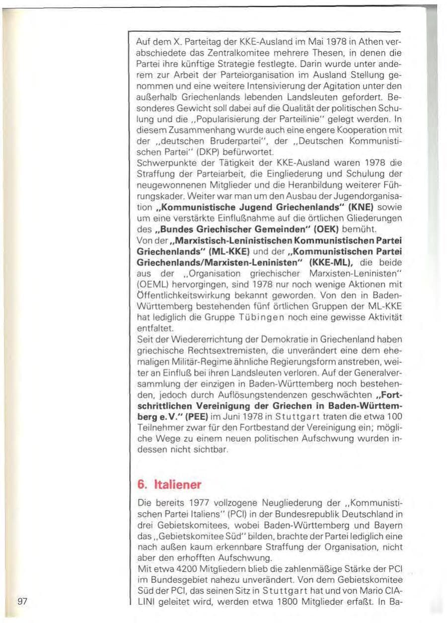 Seite 100 des Verfassungsschutzbericht 1978 Baden-Württemberg
