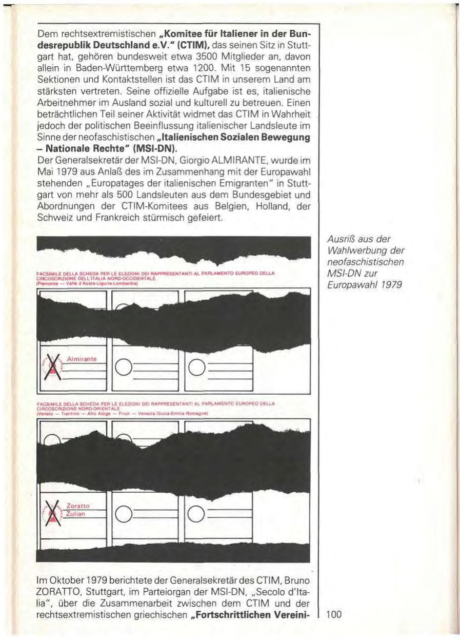 Seite 102 des Verfassungsschutzbericht 1979 Baden-Württemberg
