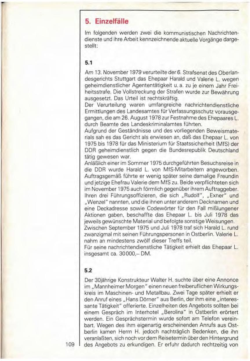 Seite 111 des Verfassungsschutzbericht 1979 Baden-Württemberg
