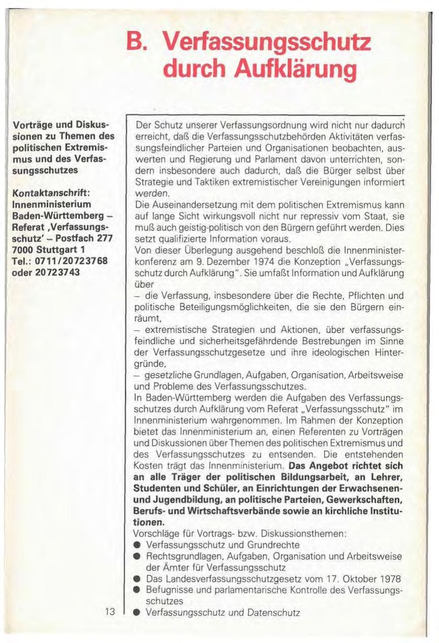 Seite 15 des Verfassungsschutzbericht 1979 Baden-Württemberg