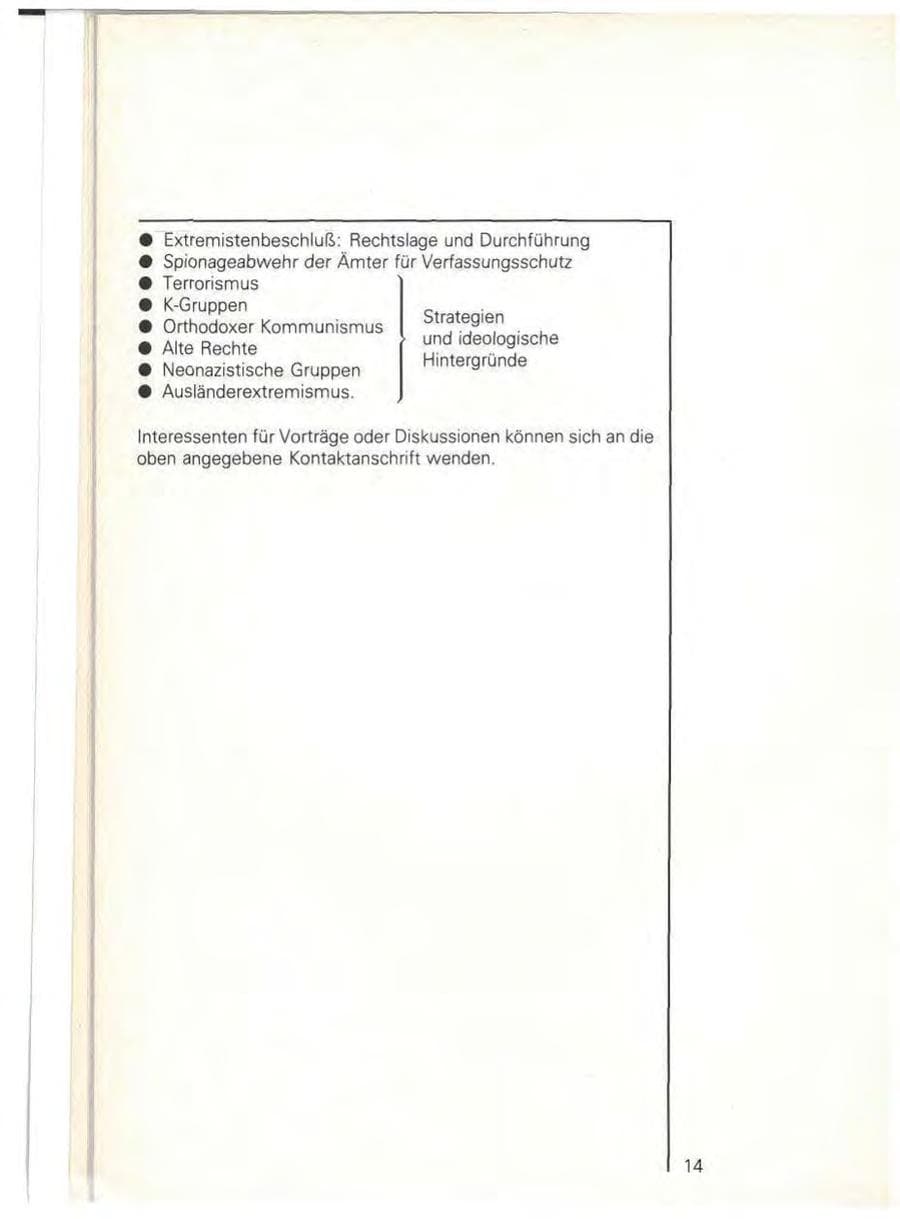 Seite 16 des Verfassungsschutzbericht 1979 Baden-Württemberg