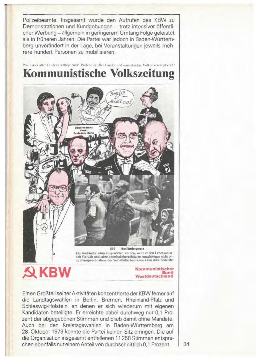 Seite 36 des Verfassungsschutzbericht 1979 Baden-Württemberg