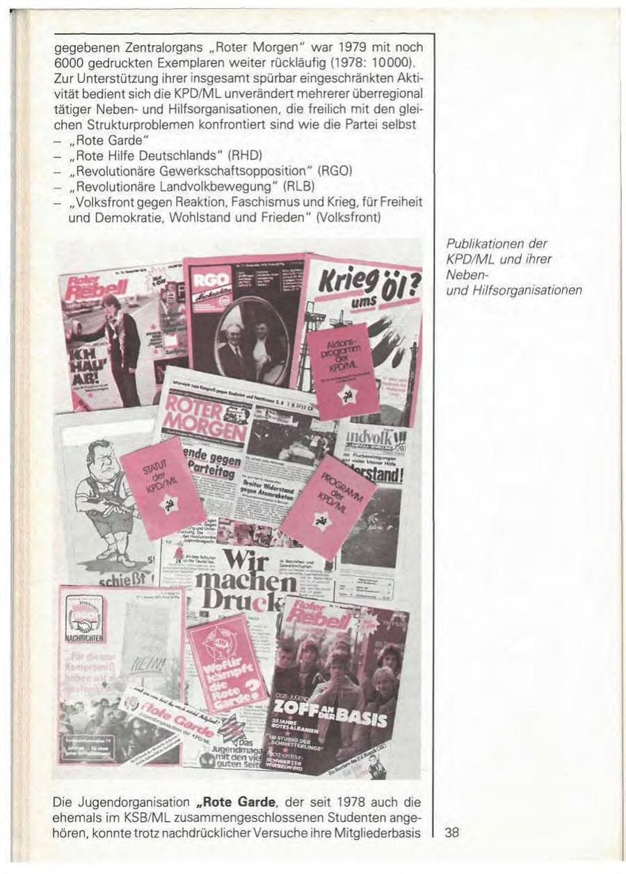 Seite 40 des Verfassungsschutzbericht 1979 Baden-Württemberg