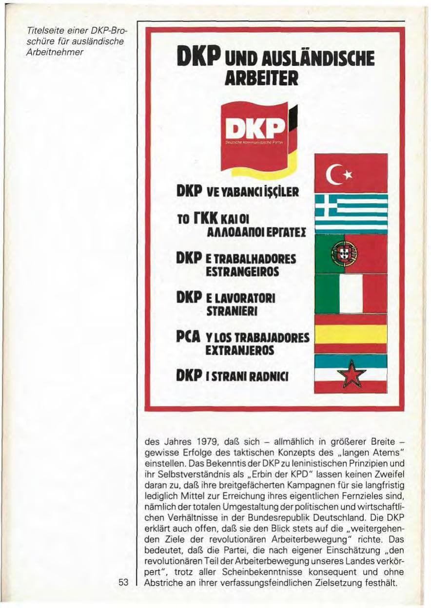 Seite 55 des Verfassungsschutzbericht 1979 Baden-Württemberg