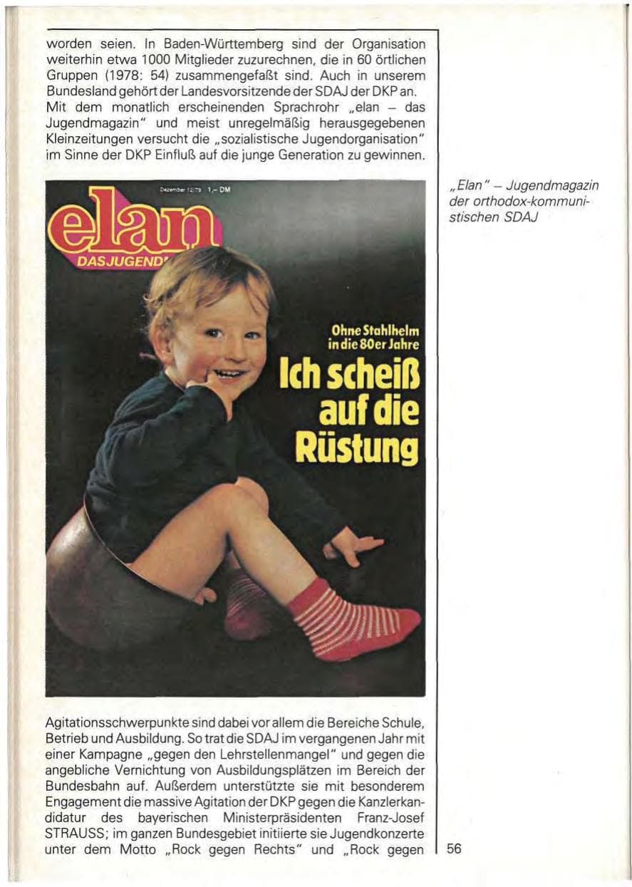 Seite 58 des Verfassungsschutzbericht 1979 Baden-Württemberg