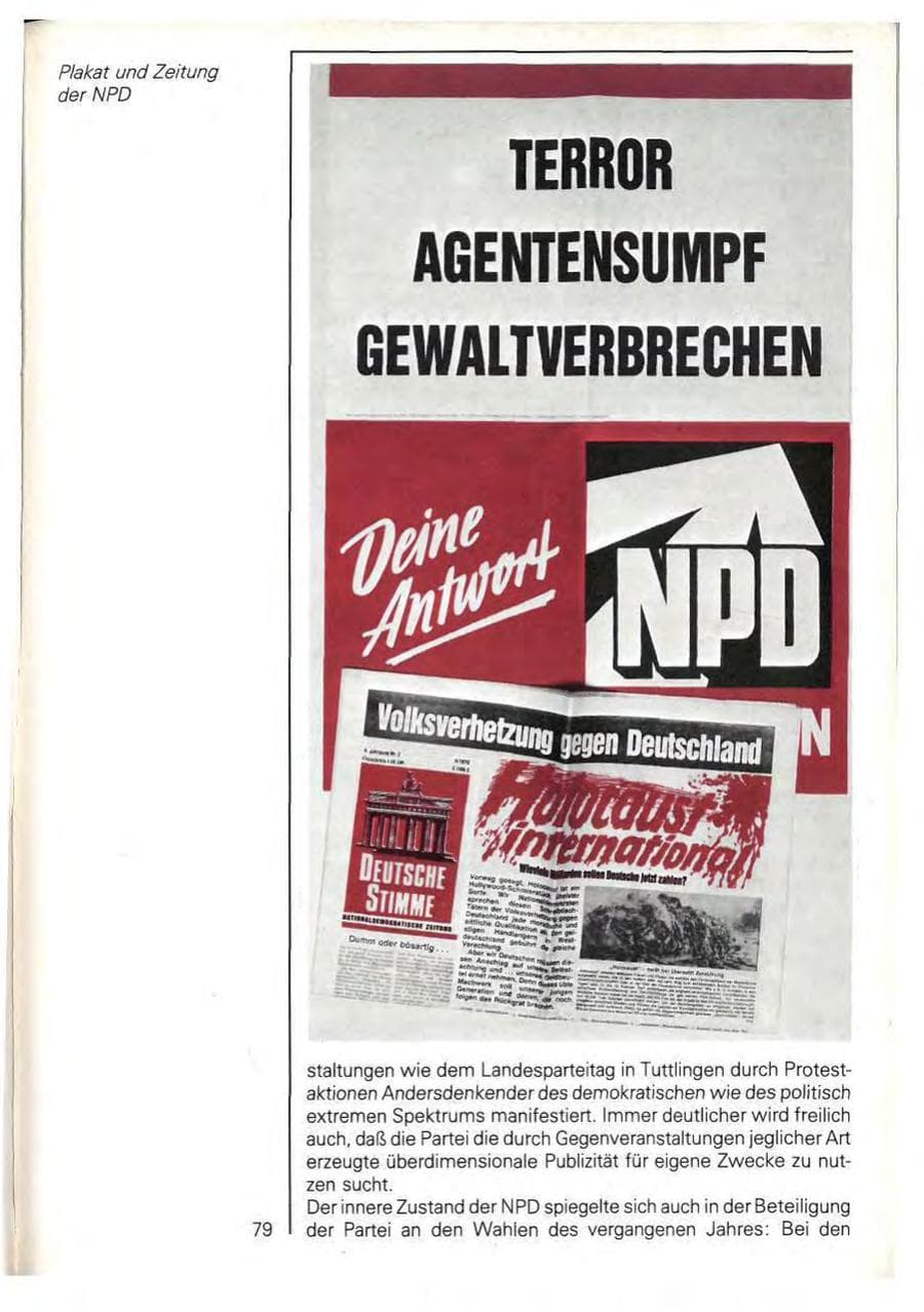 Seite 81 des Verfassungsschutzbericht 1979 Baden-Württemberg