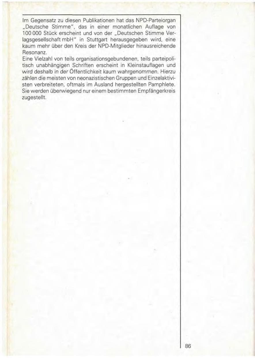 Seite 88 des Verfassungsschutzbericht 1979 Baden-Württemberg