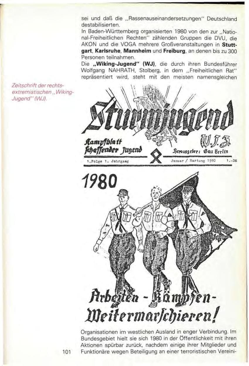 Seite 103 des Verfassungsschutzbericht 1980 Baden-Württemberg