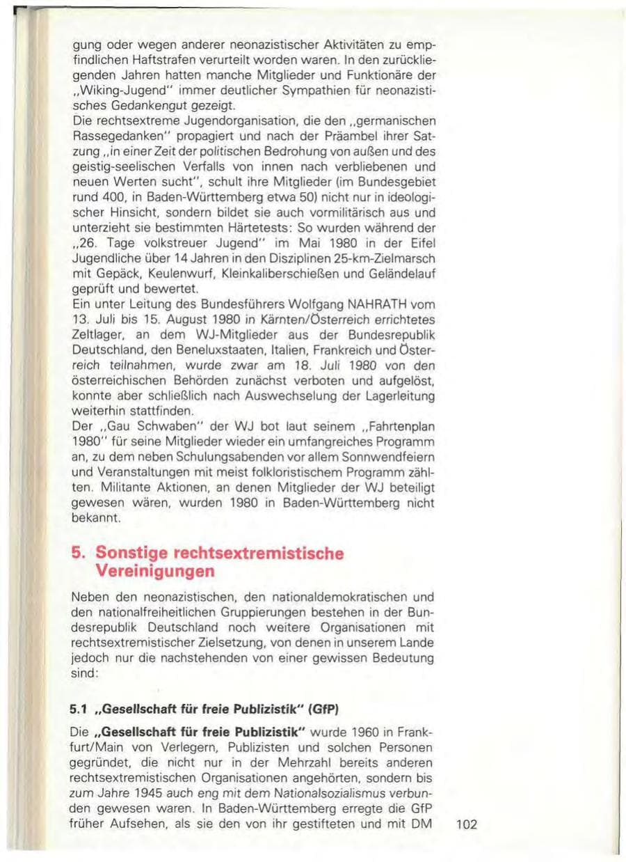 Seite 104 des Verfassungsschutzbericht 1980 Baden-Württemberg