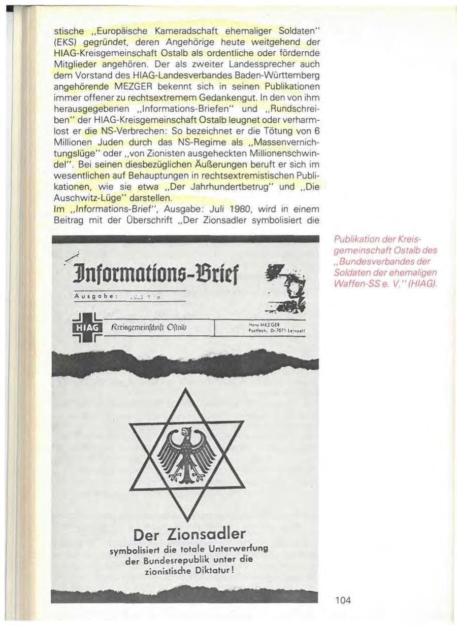 Seite 106 des Verfassungsschutzbericht 1980 Baden-Württemberg