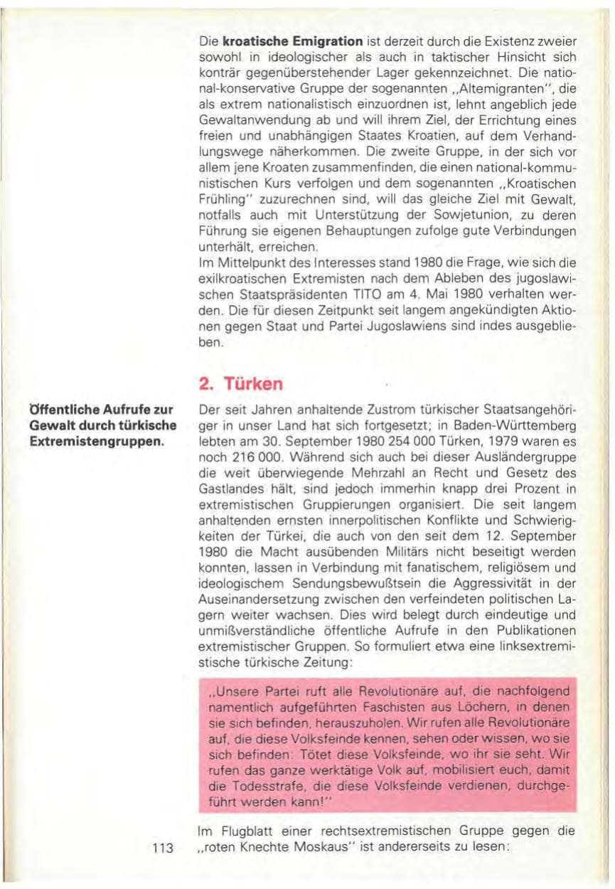 Seite 115 des Verfassungsschutzbericht 1980 Baden-Württemberg
