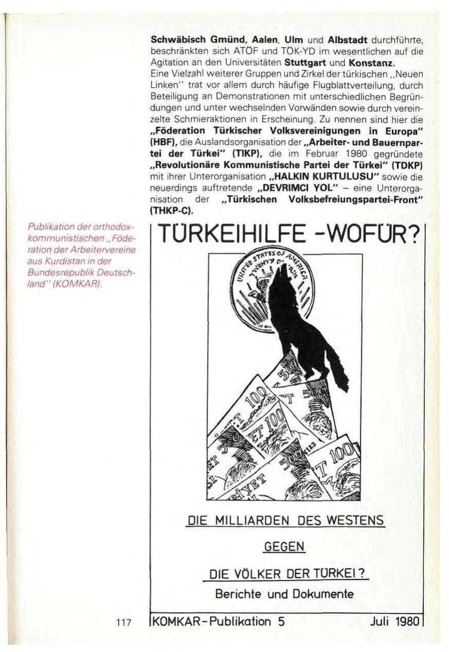 Seite 119 des Verfassungsschutzbericht 1980 Baden-Württemberg