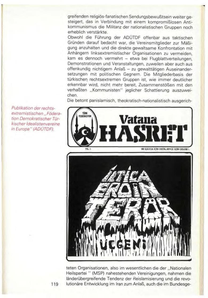 Seite 121 des Verfassungsschutzbericht 1980 Baden-Württemberg