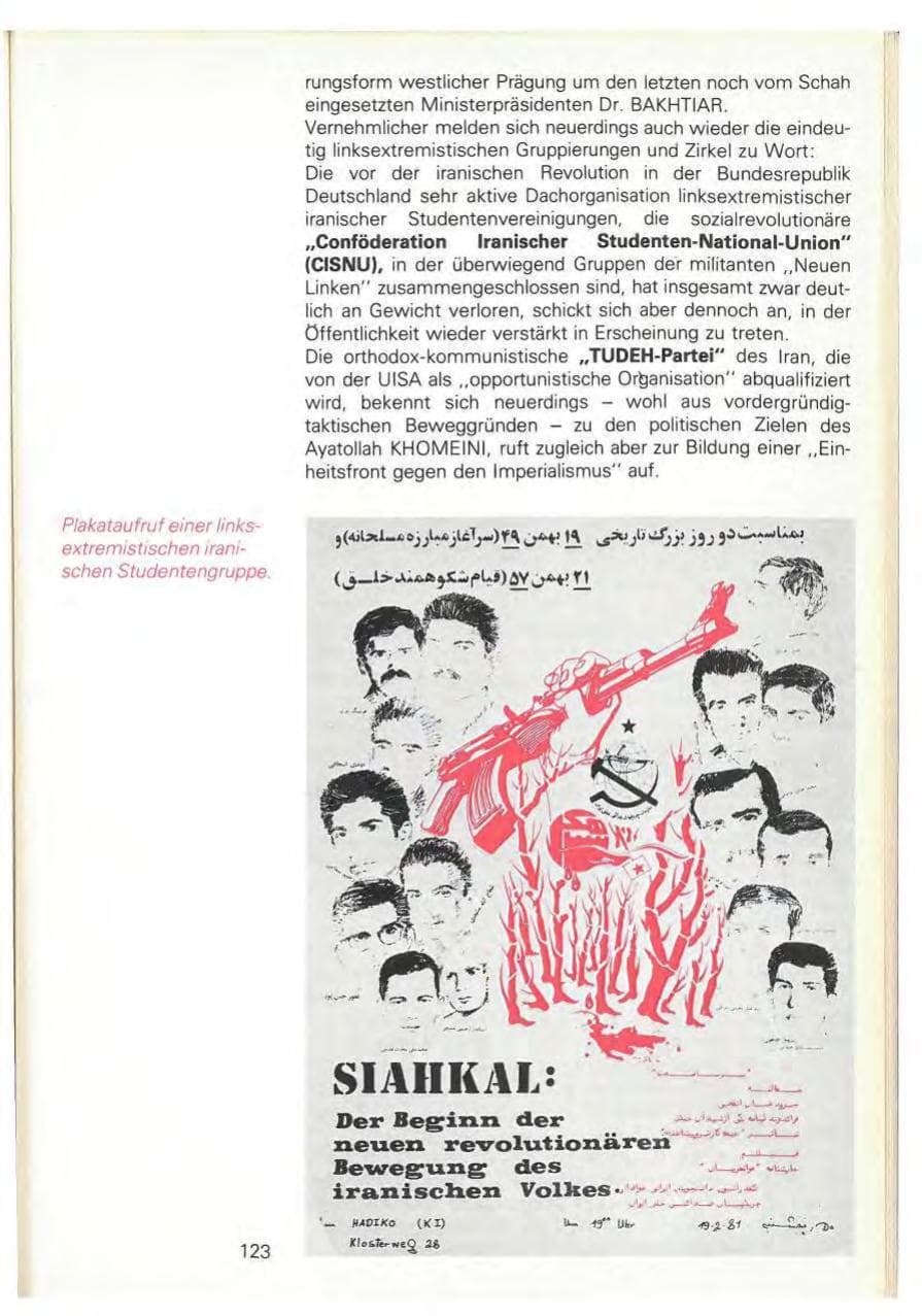Seite 125 des Verfassungsschutzbericht 1980 Baden-Württemberg
