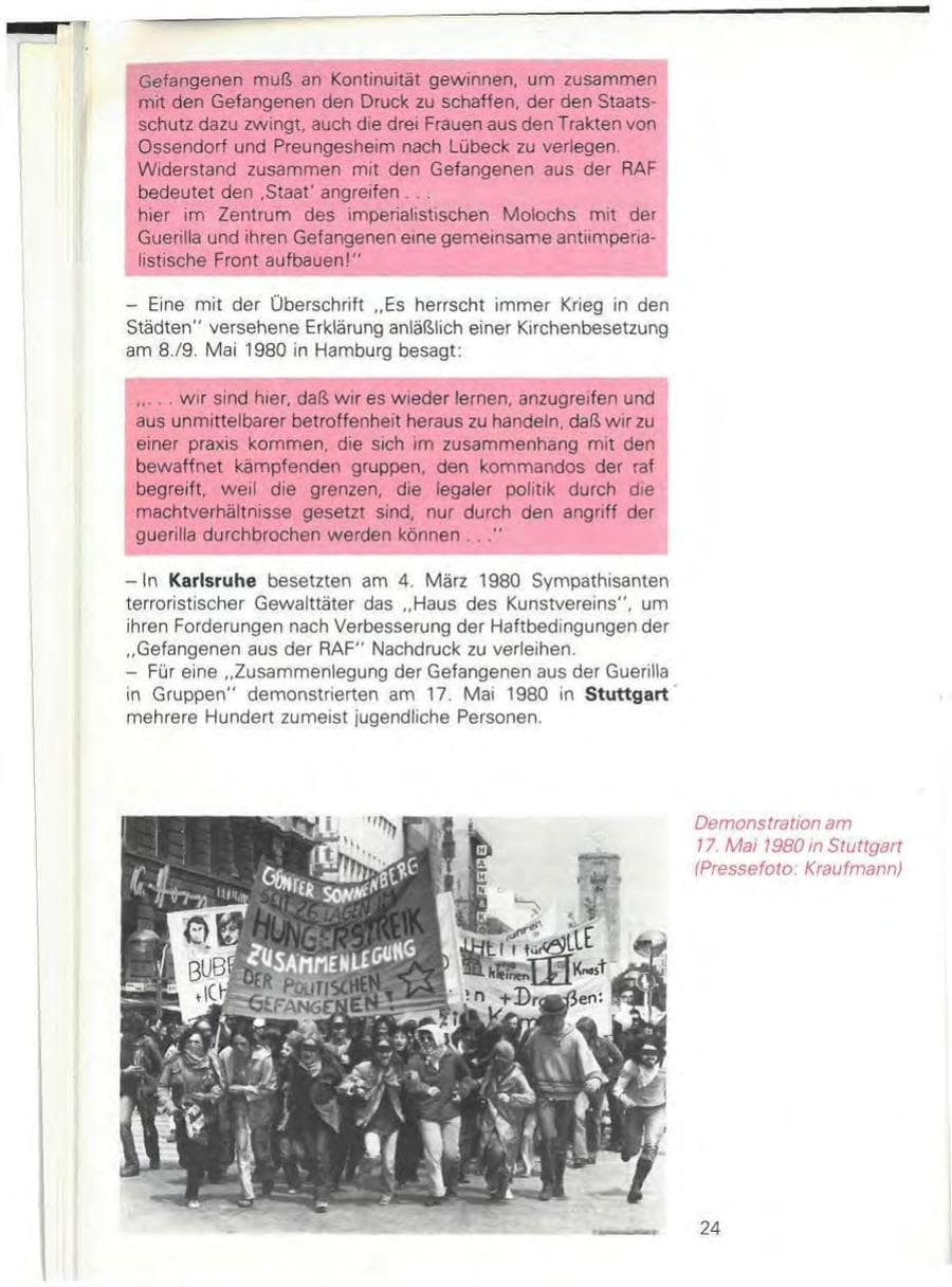 Seite 26 des Verfassungsschutzbericht 1980 Baden-Württemberg