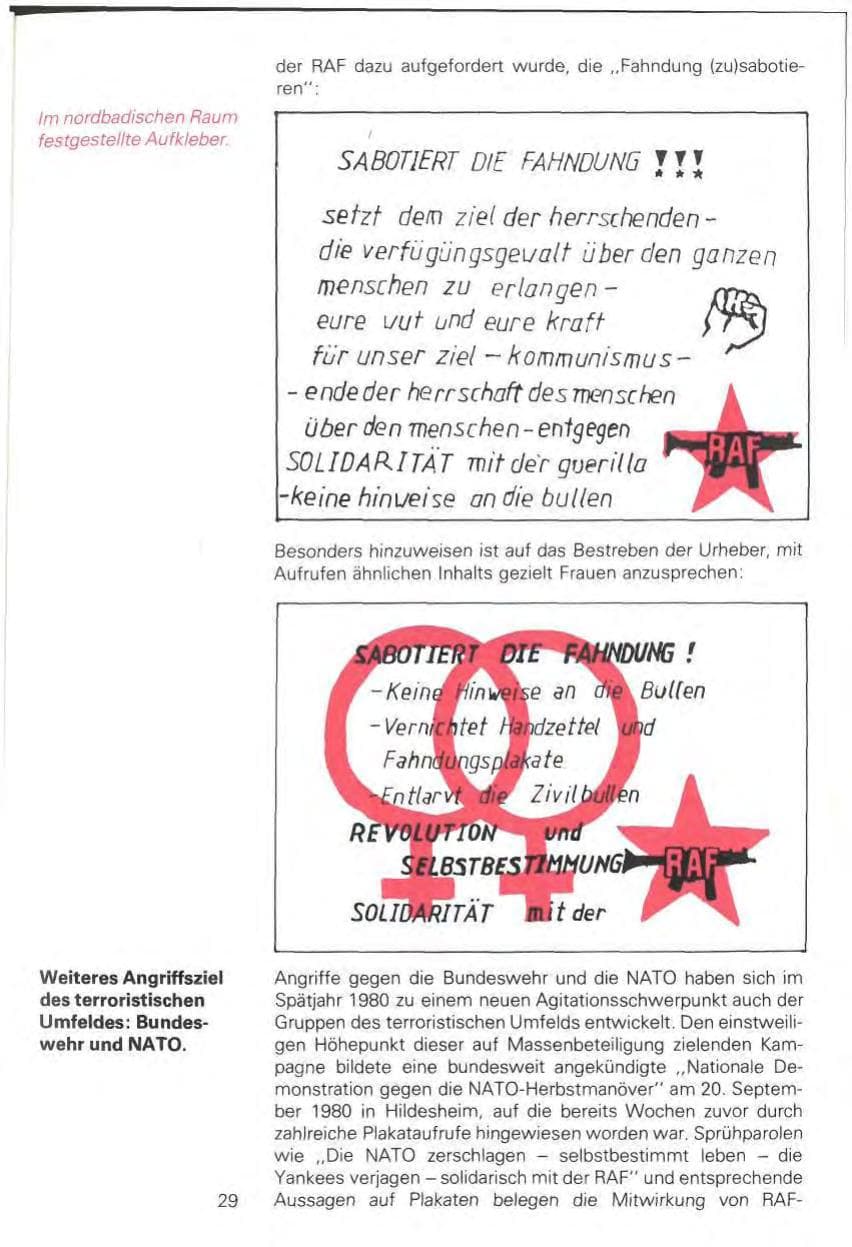 Seite 31 des Verfassungsschutzbericht 1980 Baden-Württemberg