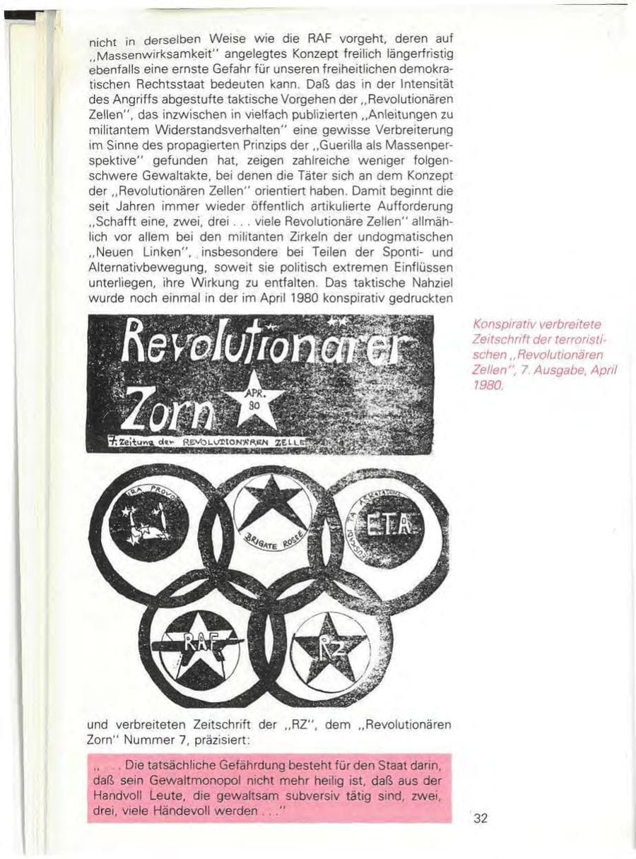Seite 34 des Verfassungsschutzbericht 1980 Baden-Württemberg