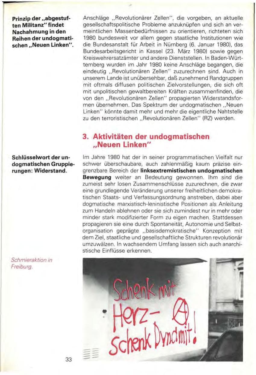 Seite 35 des Verfassungsschutzbericht 1980 Baden-Württemberg