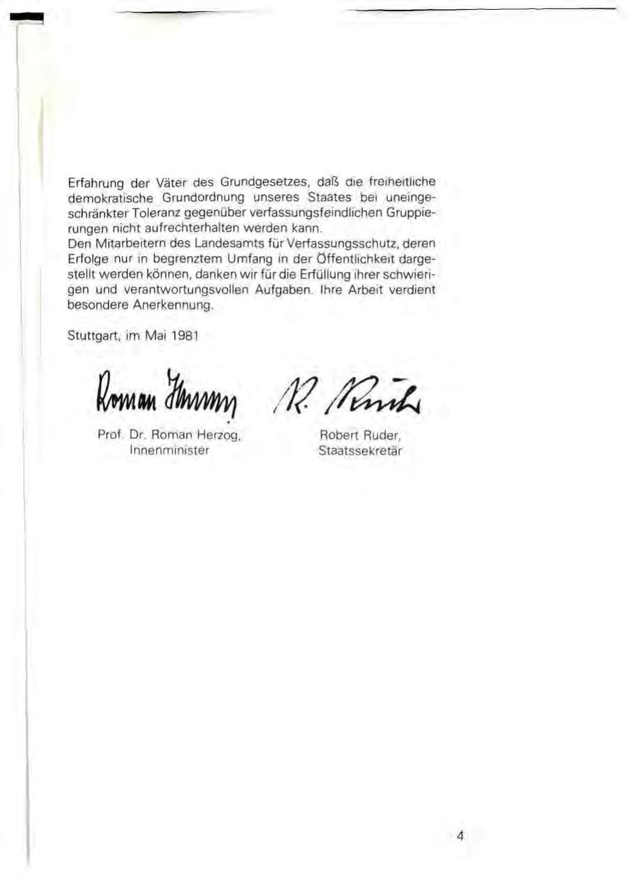 Seite 6 des Verfassungsschutzbericht 1980 Baden-Württemberg