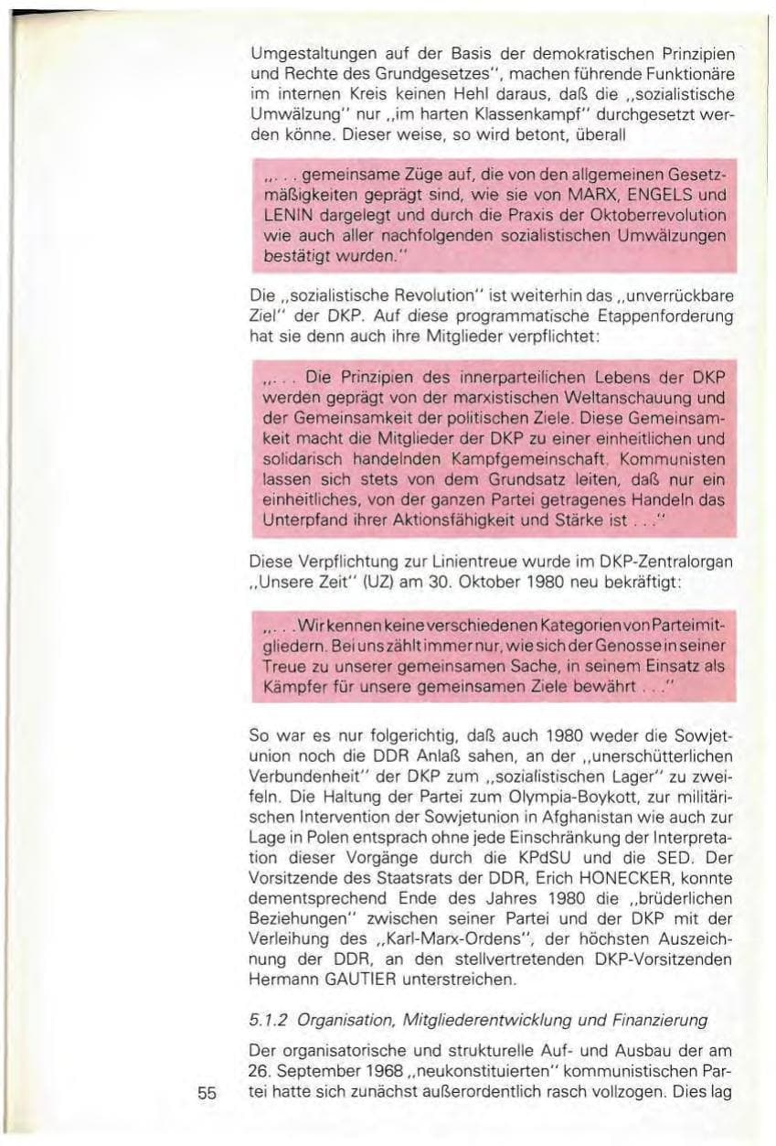 Seite 57 des Verfassungsschutzbericht 1980 Baden-Württemberg