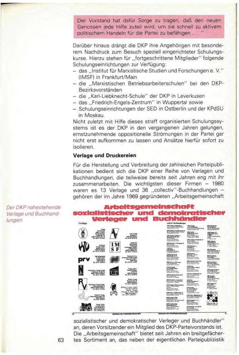 Seite 65 des Verfassungsschutzbericht 1980 Baden-Württemberg