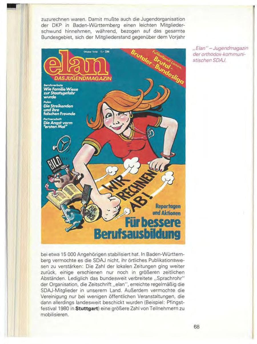 Seite 70 des Verfassungsschutzbericht 1980 Baden-Württemberg