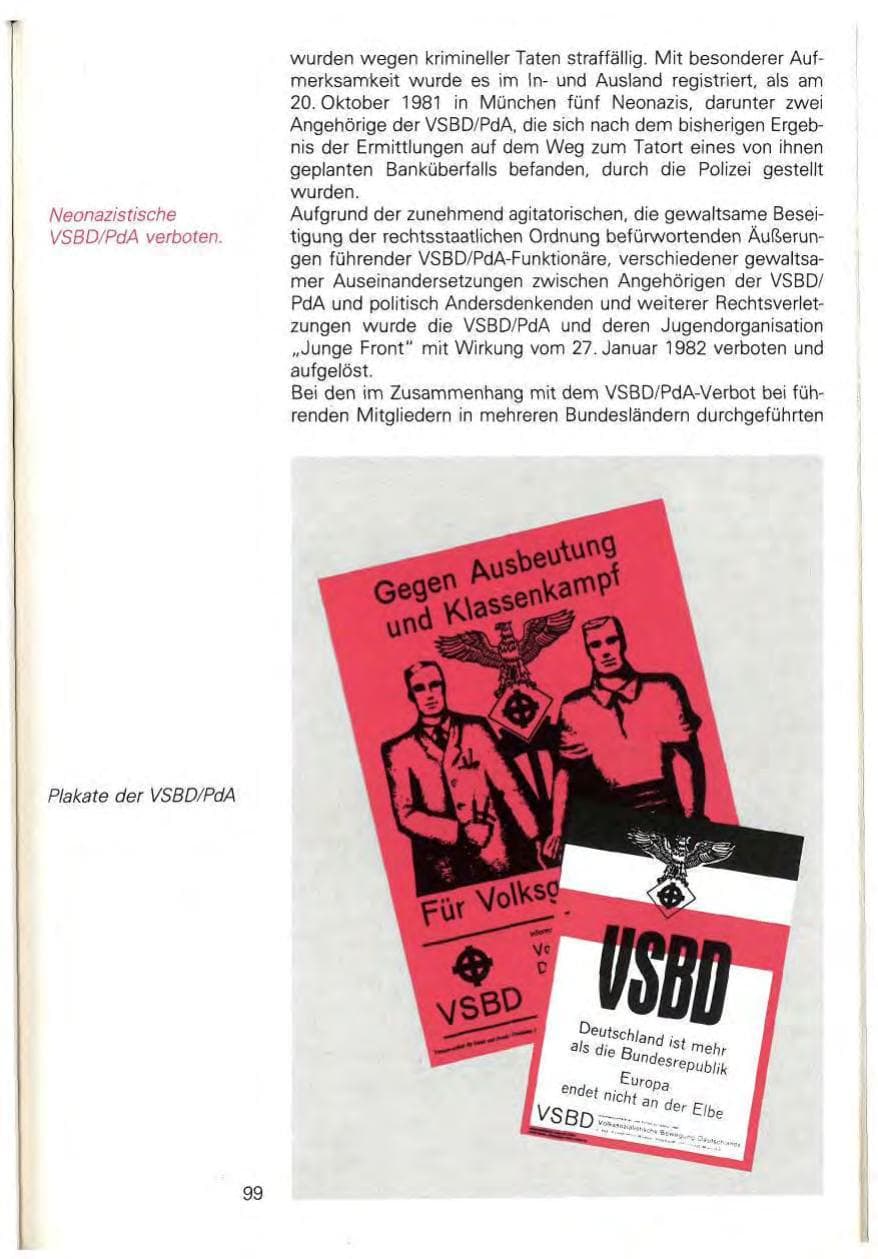 Seite 105 des Verfassungsschutzbericht 1981 Baden-Württemberg