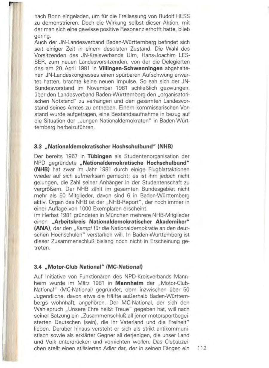 Seite 118 des Verfassungsschutzbericht 1981 Baden-Württemberg