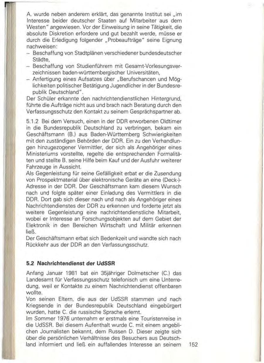 Seite 158 des Verfassungsschutzbericht 1981 Baden-Württemberg