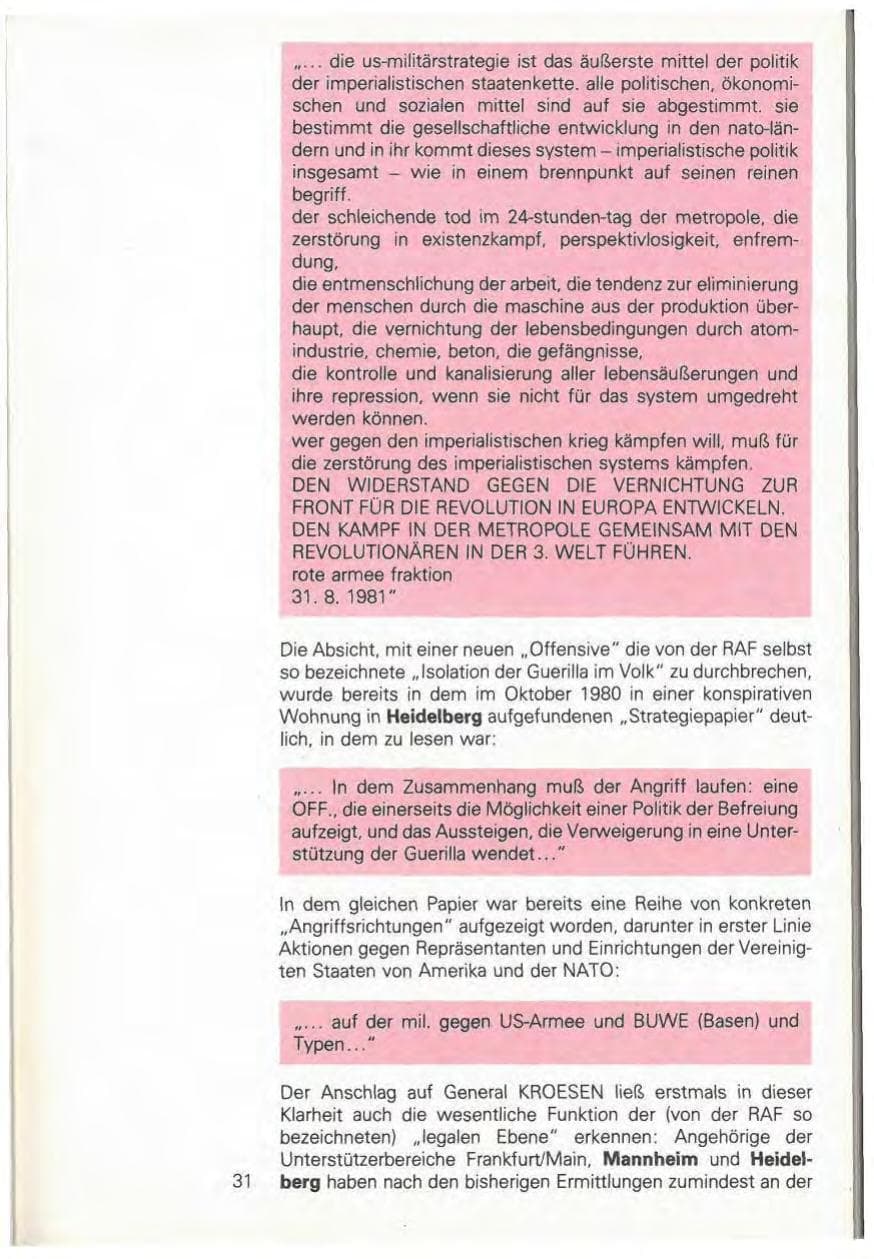 Seite 37 des Verfassungsschutzbericht 1981 Baden-Württemberg