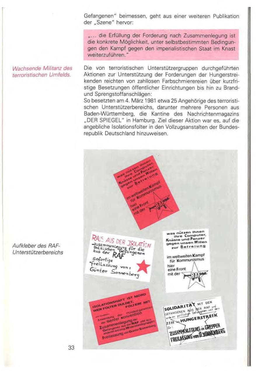 Seite 39 des Verfassungsschutzbericht 1981 Baden-Württemberg