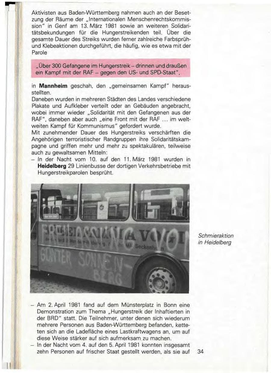 Seite 40 des Verfassungsschutzbericht 1981 Baden-Württemberg