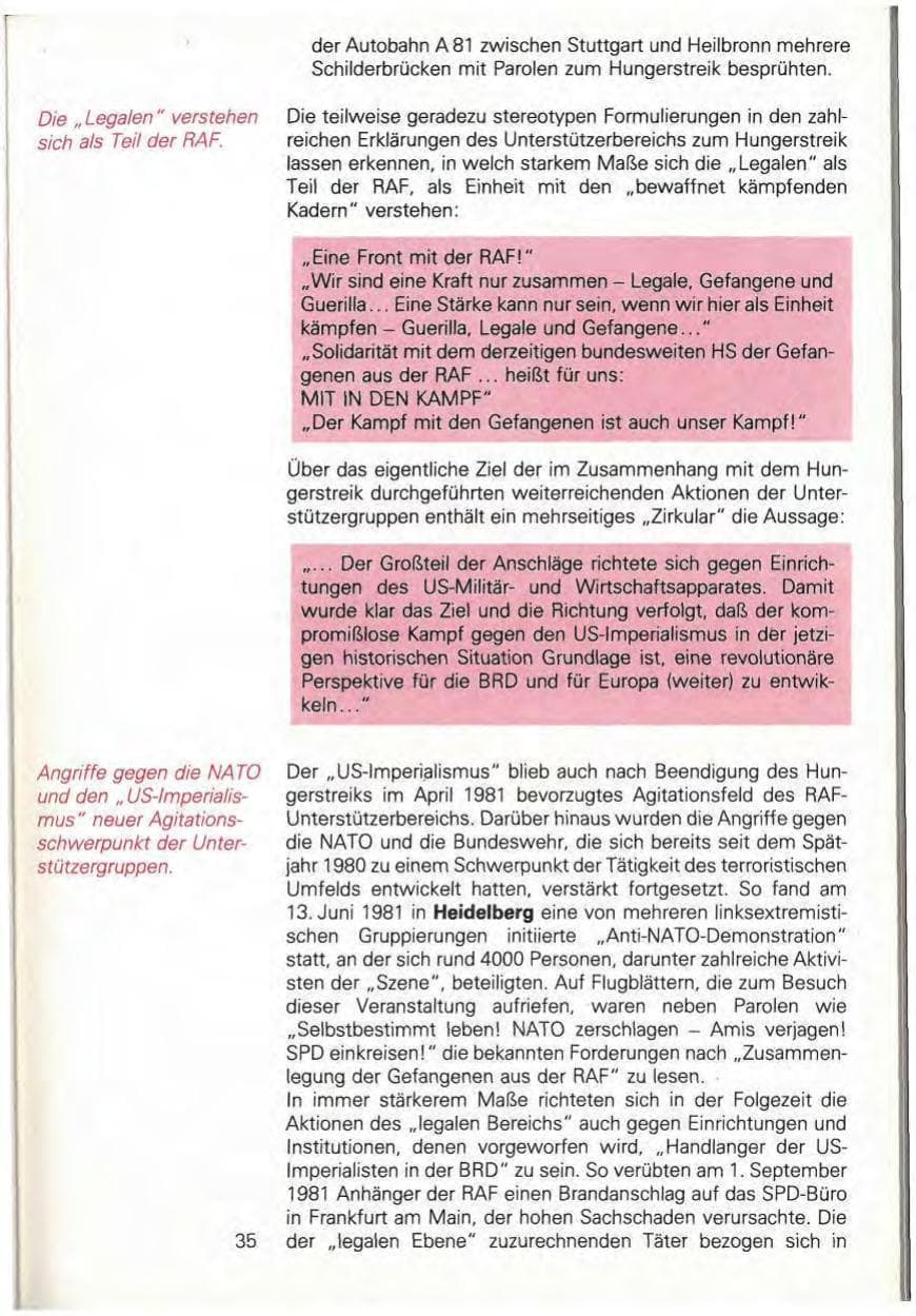 Seite 41 des Verfassungsschutzbericht 1981 Baden-Württemberg