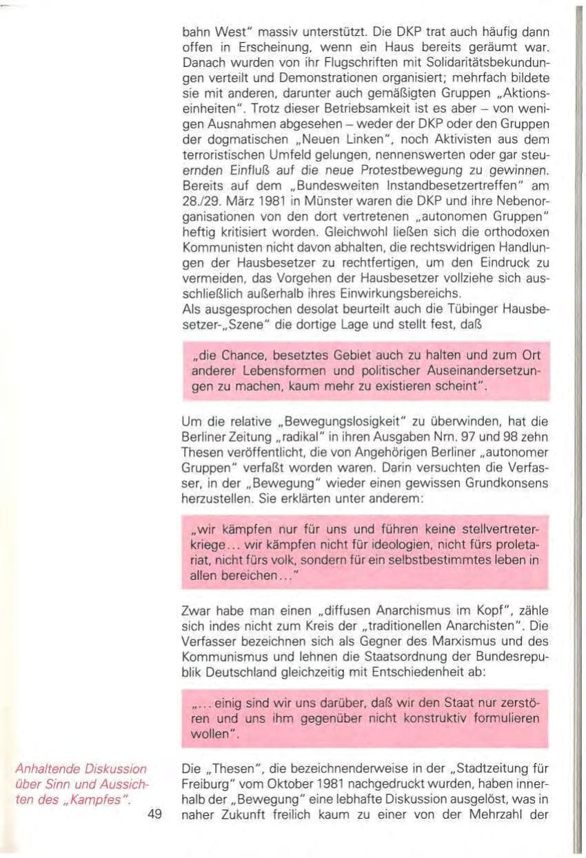 Seite 55 des Verfassungsschutzbericht 1981 Baden-Württemberg
