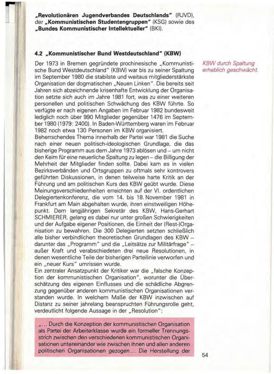 Seite 60 des Verfassungsschutzbericht 1981 Baden-Württemberg