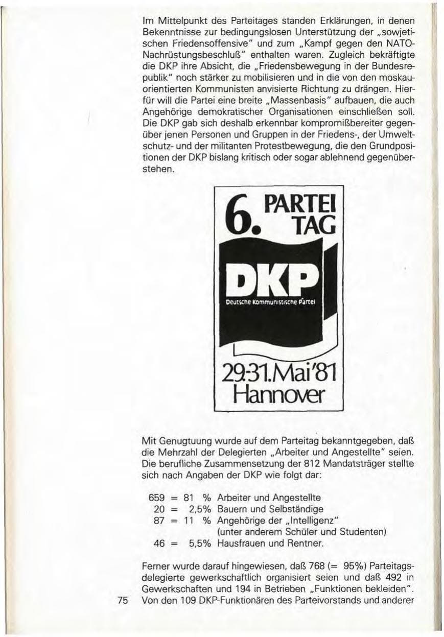 Seite 81 des Verfassungsschutzbericht 1981 Baden-Württemberg