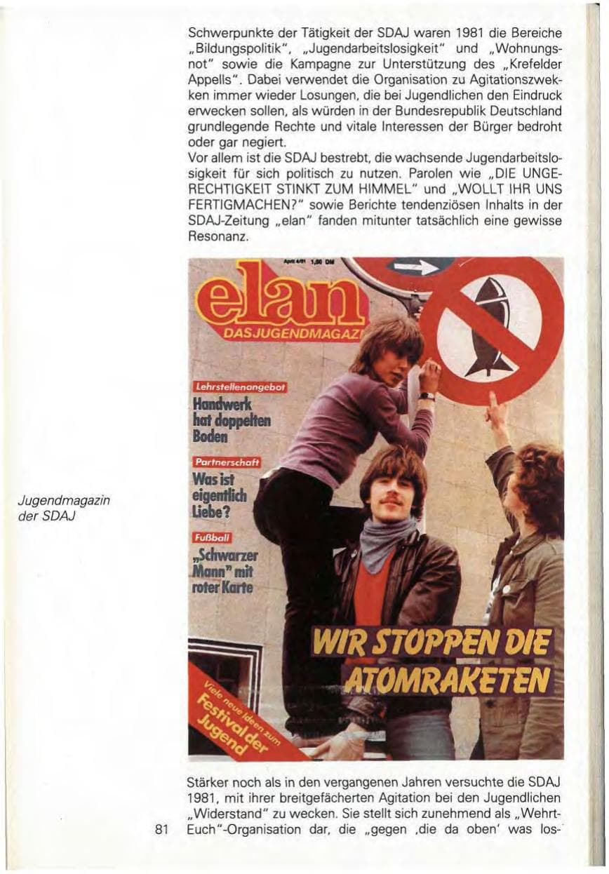 Seite 87 des Verfassungsschutzbericht 1981 Baden-Württemberg
