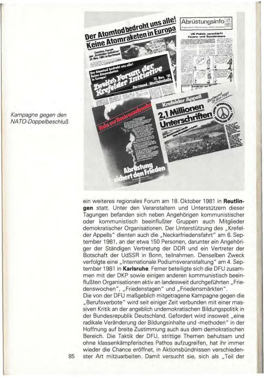 Seite 91 des Verfassungsschutzbericht 1981 Baden-Württemberg