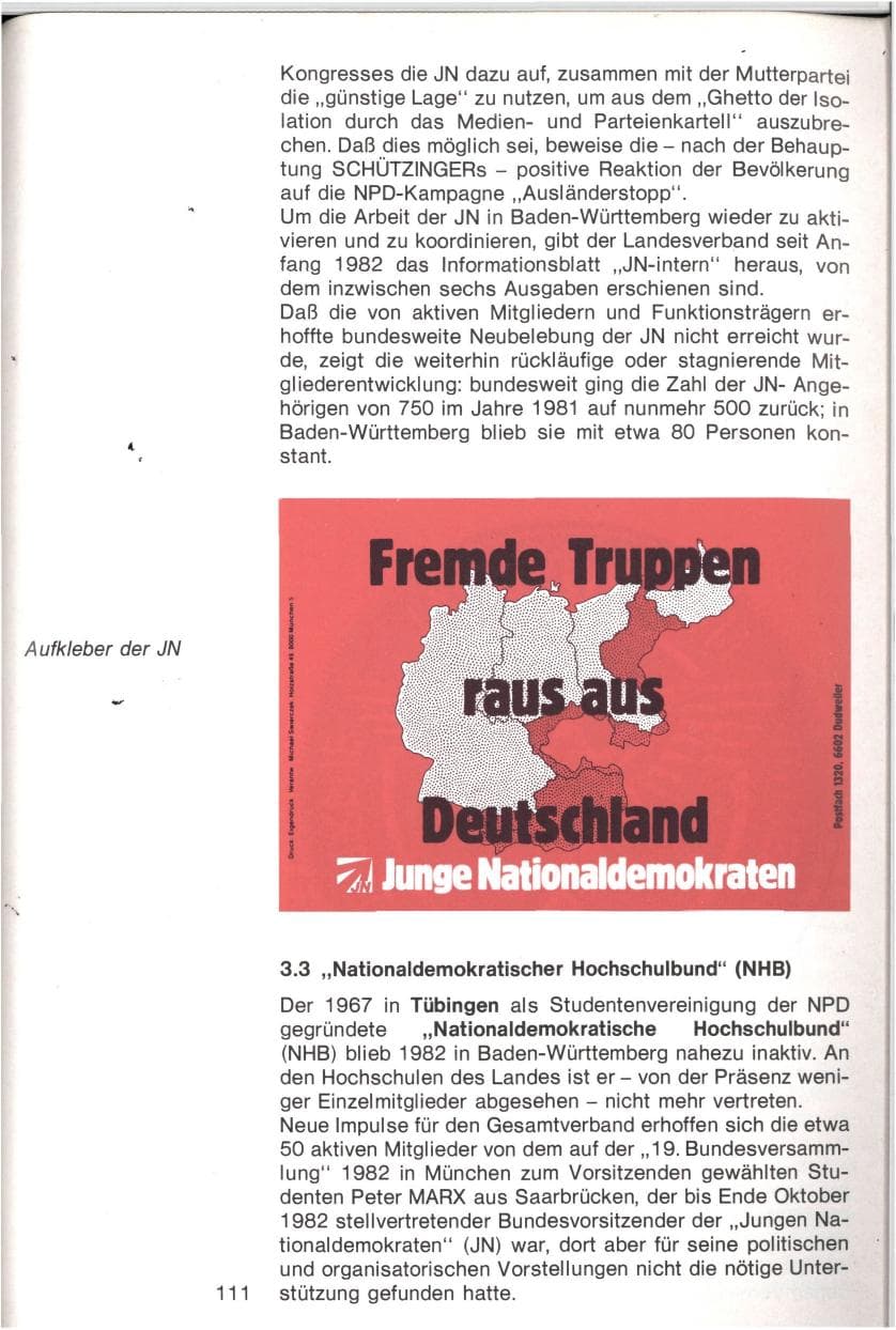 Seite 108 des Verfassungsschutzbericht 1982 Baden-Württemberg