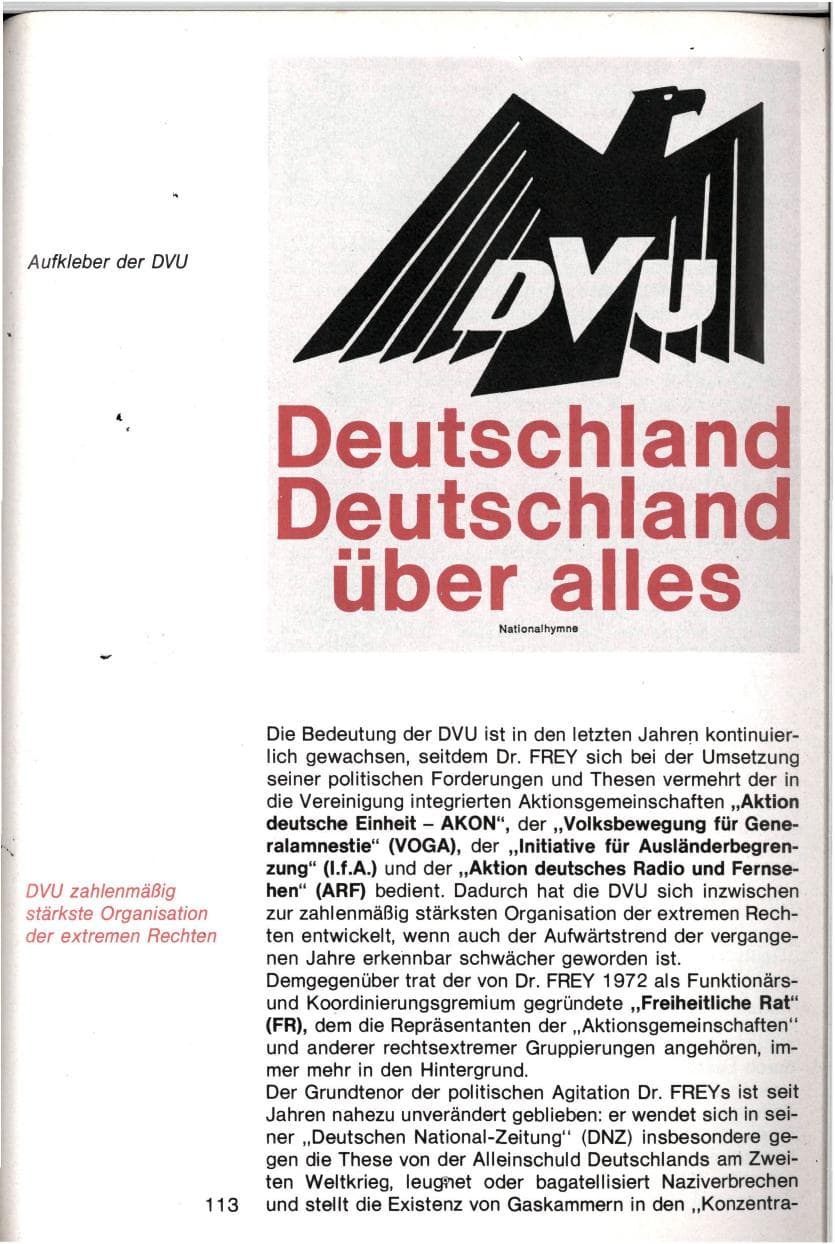 Seite 110 des Verfassungsschutzbericht 1982 Baden-Württemberg