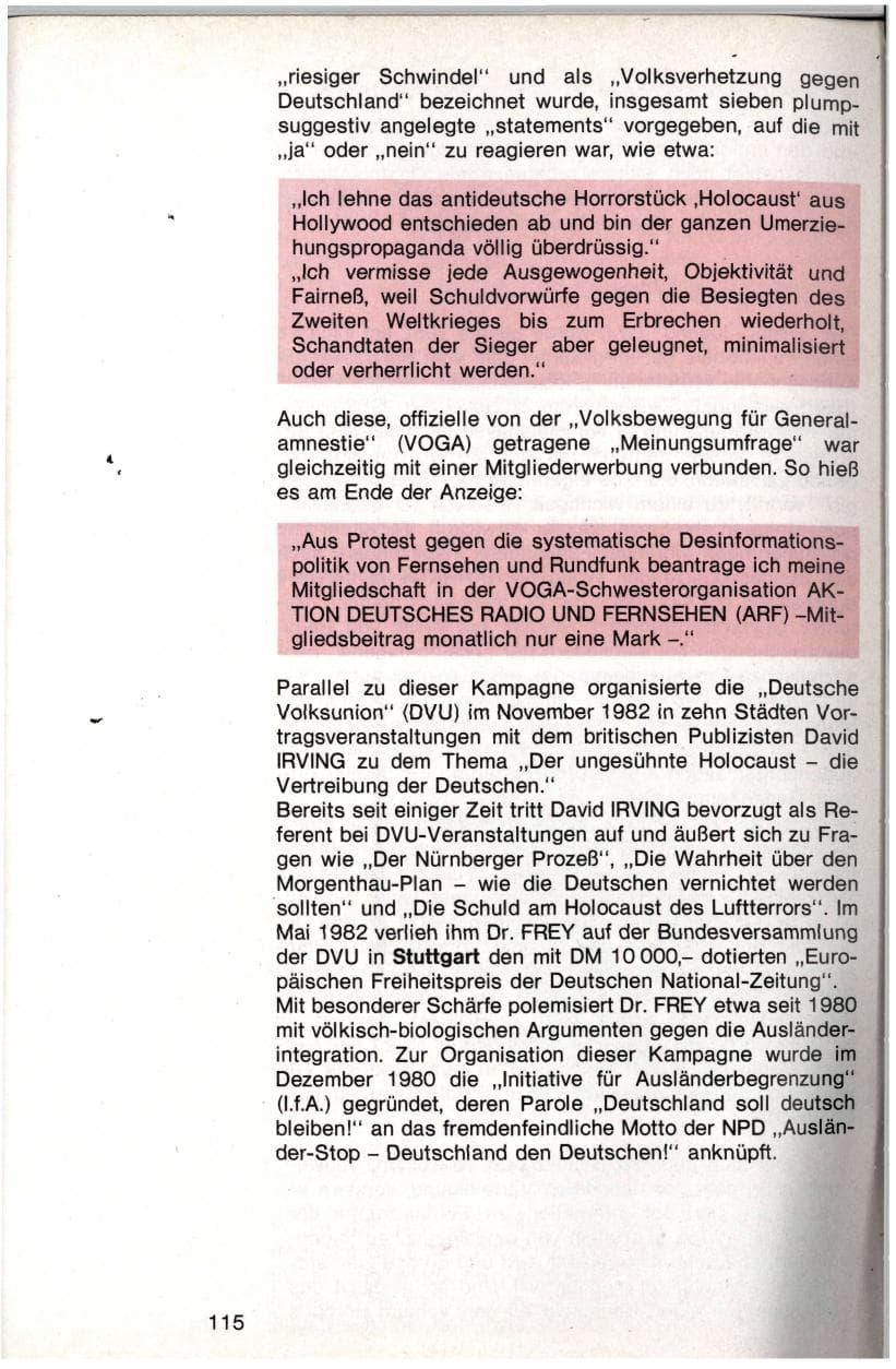 Seite 112 des Verfassungsschutzbericht 1982 Baden-Württemberg