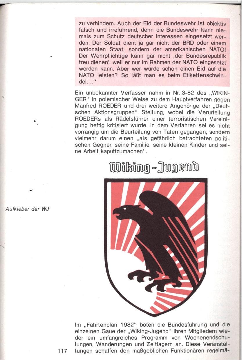 Seite 114 des Verfassungsschutzbericht 1982 Baden-Württemberg